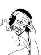hand headphones music smirk smirking soyjak stubble // 373x497 // 14.8KB