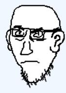 closed_mouth ear glasses soyjak stubble variant:stjak // 106x150 // 2.1KB