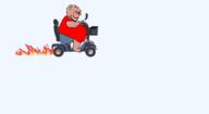 amerimutt animated arm belly blue_pants breasts brown_skin clothes driving ear fat fire foot full_body hand leg lips mcdonalds mobility_scooter mutt open_mouth red_shirt scooter sleeveless_shirt soyjak stubble subvariant:impish_amerimutt subvariant:impish_front transparent_background variant:impish_soyak_ears walmart wheel // 1200x657 // 867.4KB