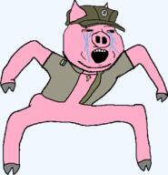 animated azog azov_battalion bloodshot_eyes cross crying ear flag full_body glasses hohol monkey_dance pig pink_skin soyjak stubble subvariant:massjak subvariant:wholesome_soyjak ukraine variant:gapejak // 570x587 // 40.8KB