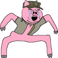animated azog azov_battalion bloodshot_eyes cross crying ear flag full_body glasses hohol monkey_dance pig pink_skin soyjak stubble subvariant:massjak subvariant:wholesome_soyjak ukraine variant:gapejak // 570x587 // 40.8KB