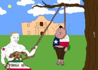 ack alamo bear blood branch california chudnater2(namefag) cloud flag:california flag:texas hanging rope sandals sky star subvariant:roped_meximutt sun texas total_texcrement_death tree variant:chudjak variant:meximutt // 1951x1394 // 522.2KB