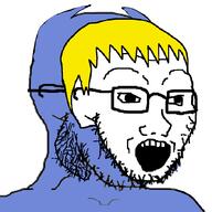 blue_skin discord mask nate soyjak stubble variant:soyak yellow_hair // 900x900 // 94.3KB