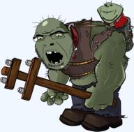 carrying clothes full_body glasses green_skin holding_object imp lantern open_mouth piggyback plants_vs_zombies stubble variant:cobson variant:impish_soyak_ears zombie // 583x575 // 308.9KB