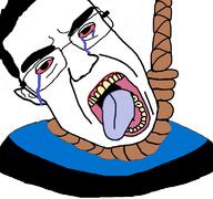 bloodshot_eyes country crying dead estonia flag glasses hanging merge rope soyjak subvariant:patrick suicide variant:bernd variant:chudjak // 768x719 // 273.7KB