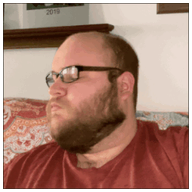 2019 3dgifmaker animated beard closed_mouth clothes distorted ext=gif fat fat_duel glasses irl open_mouth red_tshirt schizo soyboy subvariant:fatjak_irl tshirt variant:fatjak // 250x250 // 2.2MB