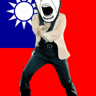 angry animated country dance flag gangnam_style glasses open_mouth soyjak stubble taiwan variant:cobson // 300x460 // 500.6KB