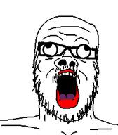 bald glasses imma_firin_mah_lazer lips meme old_meme purple_tongue red_lips shoop_da_whoop soyjak stubble tongue variant:a24_slowburn_soyjak // 454x520 // 13.3KB