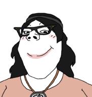 avengers blush clothes glasses hair marvel merge necklace smile soyjak subvariant:gapejak_female variant:gapejak variant:soytan // 940x992 // 41.4KB