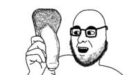 arm dildo glasses hand holding_dildo holding_object nsfw penis soyjak stubble variant:unknown // 1280x720 // 82.0KB