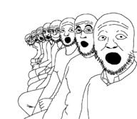 angry arm clothes glasses hand multiple_soyjaks oekaki soyjak stubble variant:line_o'_soys // 700x613 // 14.3KB