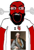 angry balding beard clothes glasses hair heart henry_arthur_middleton i_love open_mouth red_skin soyjak subvariant:science_lover tshirt variant:markiplier_soyjak // 2819x4096 // 897.2KB