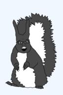 animal arm full_body glasses grey grey_hair open_mouth soyjak squirrel subvariant:feralsquirrel tail variant:feraljak // 340x512 // 58.1KB