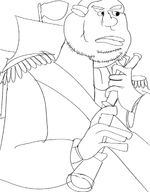 admiral art big_lips binoculars drawing eyebrows flag navy nose powdered_wig sash ship sketch stubble uniform variant:meximutt wig // 1600x2048 // 864.9KB