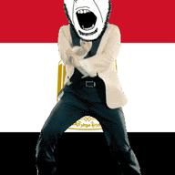 angry animated arabic_text country dance eagle egypt flag flag:egypt full_body gangnam_style glasses irl open_mouth soyjak stubble variant:cobson // 300x460 // 507.6KB