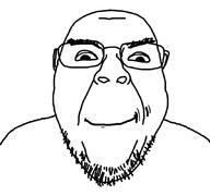 closed_mouth eyelids glasses smirk smug soyjak stubble variant:bernd // 853x800 // 128.9KB