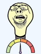 glasses lightbulb meter op_is_a_retarded_lazy_faggot_for_not_tagging_his_own_shit open_mouth scared stubble variant:reaction_soyjak // 600x800 // 113.2KB