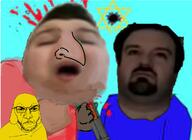 angry closed_mouth darksydephil dog glasses gore happy_merchant janny judaism nikocado_avocado punisher_face shotgun soyjak stubble variant:feraljak // 733x534 // 499.3KB