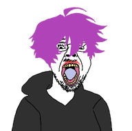 black_jacket moustache open_mouth purple_hair tongue tranny transparent_background twinkjak variant:bernd white_skin // 1122x1108 // 39.3KB