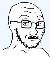 aliased bald concerned glasses scared soyjak stubble subvariant:soyak_(concerned) template transparent_background variant:soyak // 708x800 // 13.8KB