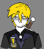 drawfag glasses grey_background nate smug stubble tranny_artstyle variant:unknown white_skin yellow_hair // 783x878 // 29.7KB