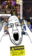 beard dreamcast excited gameboy_color glasses grand_theft_auto half-life minecraft nintendo_3ds nintendo_64 open_mouth playstation quake sega_saturn sonic_unleashed starcraft variant:ppp warning // 1000x1733 // 1.4MB
