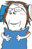 artist:soyjakfan01 bandana blush drawfag eyes_closed hair holding_object pillow sleep sleeping soyjakfan01 stubble subvariant:wholesome_soyjak variant:gapejak // 676x1021 // 58.9KB