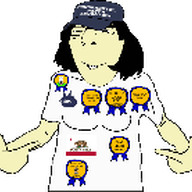 3dgifmaker animated asian clothes female glasses hair hat protokleki soyjak squint subvariant:female_cobson variant:cobson // 250x250 // 107.9KB