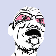 3d animated bloodshot_eyes blue_background ear glasses moving open_mouth shaking soyjak stubble variant:soyak // 480x418 // 117.8KB