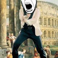 angry animated dance full_body gangnam_style glasses irl italy open_mouth painting push_pin rome soyjak sticky stubble variant:cobson // 300x460 // 2.0MB