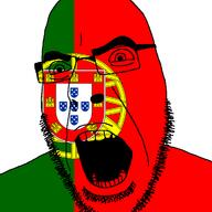 angry castle country flag glasses open_mouth portugal shield soyjak stubble variant:cobson // 721x720 // 59.7KB