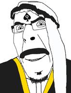 arab arabs bbc bnwo clothes countrywar glasses hat keffiyeh meta:tagme old salman_bin_abdulaziz saudi_arabia smile soyjak spade stubble subvariant:spadeson thob variant:cobson // 1080x1402 // 87.5KB