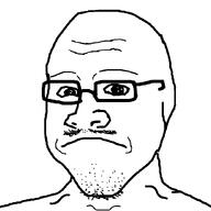 bald glasses looking_at_you mustache sad stubble variant:specialboyjak // 846x846 // 7.8KB