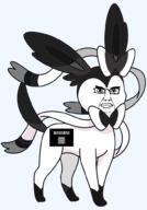 animal animal_ears caligraphy chud gray_hair hair isis pokemon ribbon sylveon variant:chudjak // 700x1000 // 158.5KB