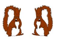 2soyjaks animal arm ear full_body glasses hand leg mustache open_mouth soyjak squirrel subvariant:feralsquirrel tail variant:feraljak // 754x512 // 118.5KB