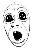 baby deformed missing_teeth open_mouth soyjak stubble subvariant:gerald variant:cobson // 684x1024 // 12.9KB