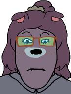 dog female furry purple_skin subvariant:female_markiplier subvariant:neutralplier variant:markiplier_soyjak wastelandia // 600x792 // 9.3KB