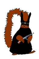 ak-47 animal balaclava clothes full_body glasses isis islam soyjak subvariant:feralsquirrel template trend:squirreljakking variant:feraljak // 340x512 // 49.6KB