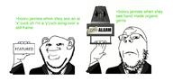 angry arrow clothes fact frown glasses greentext janny looking_at_you meme meme_arrow smile soybooru suit suit_and_tie trvthnvke variant:gapejak variant:impish_soyak_ears yoba_face // 2774x1302 // 194.0KB