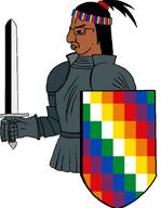 andean andes chud flag:wiphala quechua quechuan shield sword variant:chudjak warrior wiphala // 1080x1389 // 306.8KB