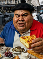 artificial_intelligence beret bread brown_skin cheese flag:france food france frenchmutt frog grapes meat meta:ai_generated mutt series:ai_latinx street trash variant:meximutt wine // 880x1184 // 1.5MB
