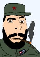 beard brown_eyes cap cigar clothes communism confused cuba dictator fidel_castro flag:cuba hat history meta:tagme nigger red_star smoke smoking star variant:cobson white_star // 621x880 // 83.9KB