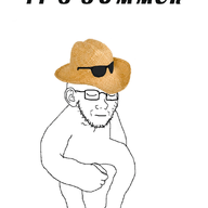 animated arm closed_eyes clothes dance ear full_body glasses hand hat its_over leg selfish_little_fuck soyjak stubble summer summer_hat sunglasses text variant:soyak // 600x900 // 1.7MB