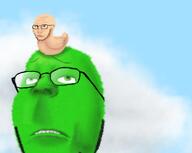 angry artist:cannedpocket background brown_eyes cloud eyebrows frown fur green_eyes green_skin lips punisher_face realistic sad shading sky soyjak stubble subvariant:smugquack subvariant:wholesome_soyjak variant:gapejak variant:soyak white_skin // 961x768 // 711.2KB