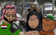 Chudjak_vs_Annabelle arab arabic boxing boxing_glove brown_skin domestic_violence hijab iraq irl_background islam keffiyeh subvariant:annabelle third_world trash variant:chudjak variant:impish_soyak_ears // 1147x714 // 1005.0KB
