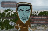 black_eyes blue_skin clothes dominions5 forest glasses millions_must_die open_mouth skull snow subvariant:chudjak_front text variant:chudjak video_game // 1000x652 // 814.1KB