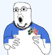 akershus arm county flag flag:akershus flag:norway flag:sweden glasses hair hand norway open_mouth soyjak stubble transparent_background variant:norwegian // 723x770 // 52.8KB