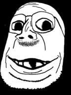 deformed glasses mustache smile soyjak stubble subvariant:emmanuel subvariant:emmanuel_richardson subvariant:wholesome_soyjak variant:gapejak // 600x800 // 93.5KB