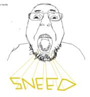 glasses open_mouth redraw sneed soyjak stubble text variant:bernd // 360x386 // 47.6KB