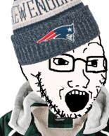 beanie clothes glasses hat new_hampshire open_mouth patriots soyjak stubble united_states variant:soyak // 644x800 // 546.1KB